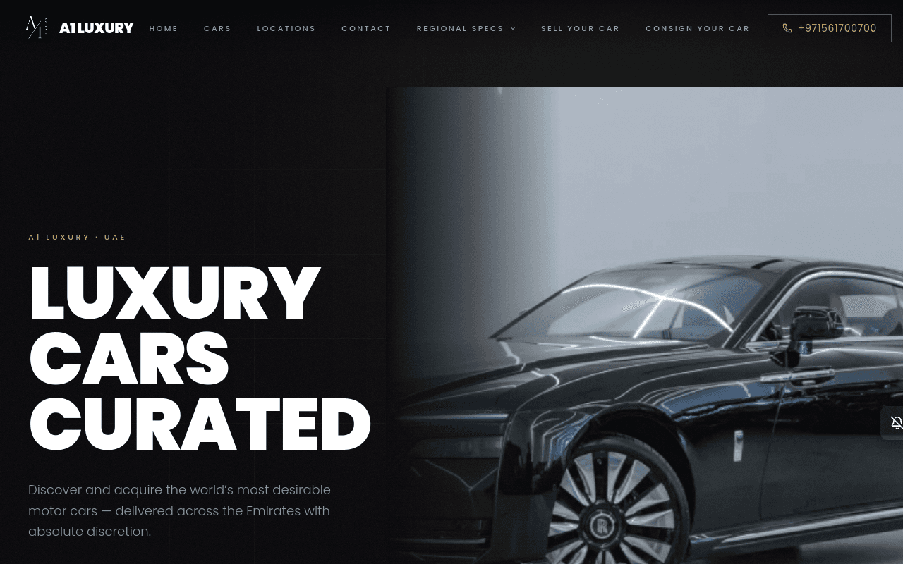 A1 Luxury — live dealership site